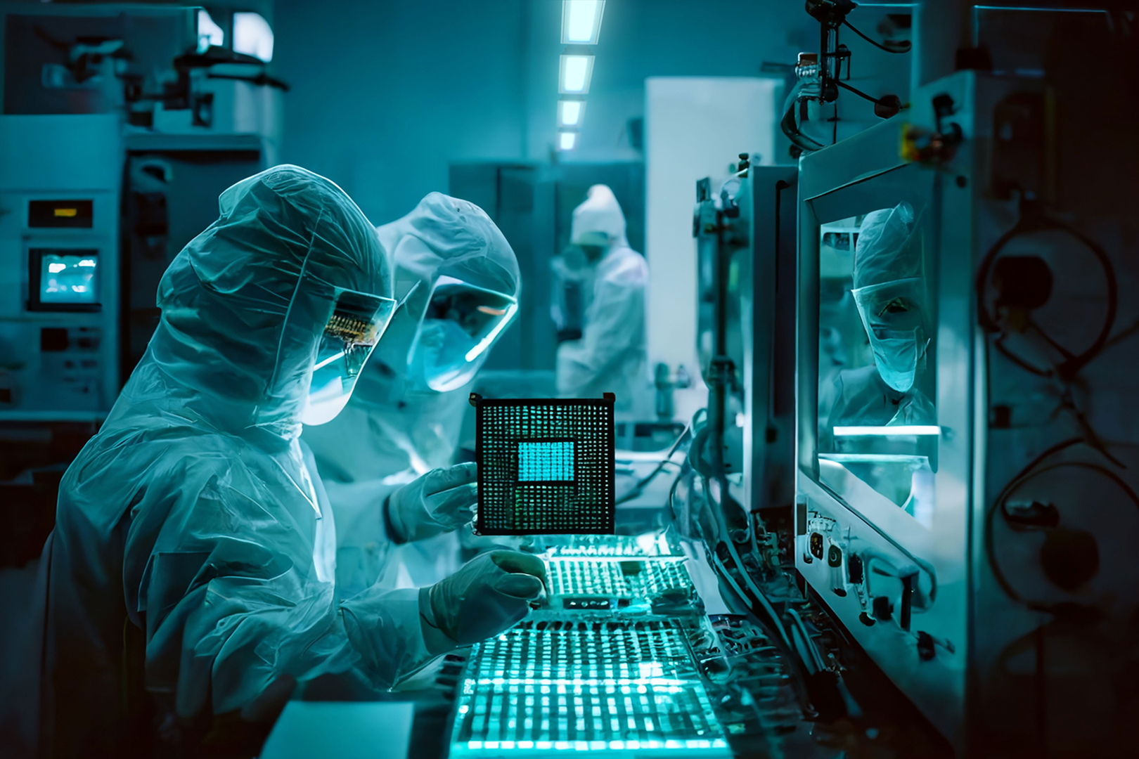 Industrial Troffers in lab testing setting