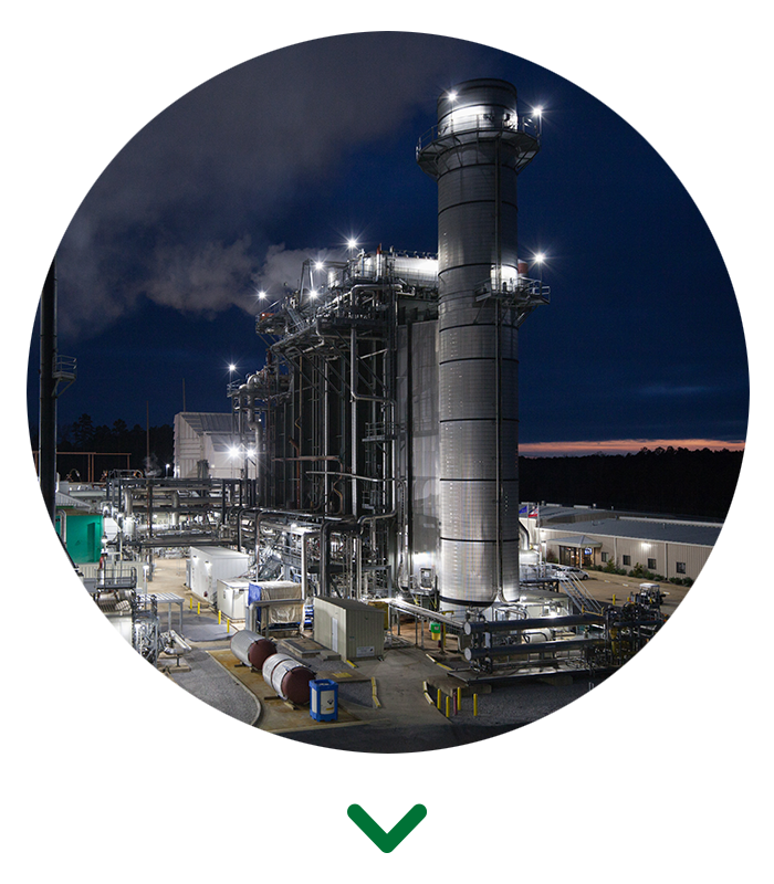 small town power plant - circle