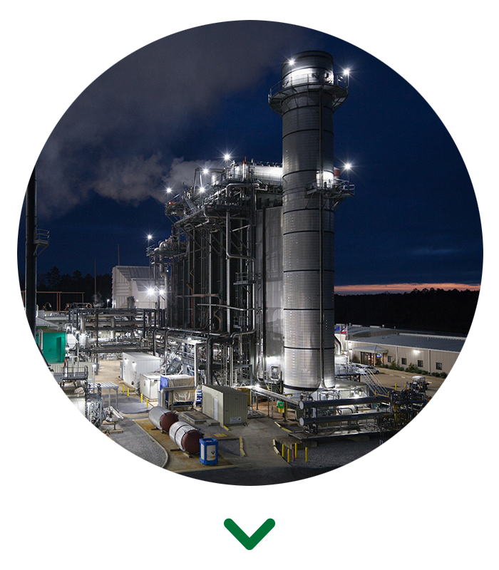 small town power plant - circle