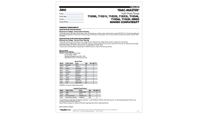 Juno NPWW - Dimming Sheet_