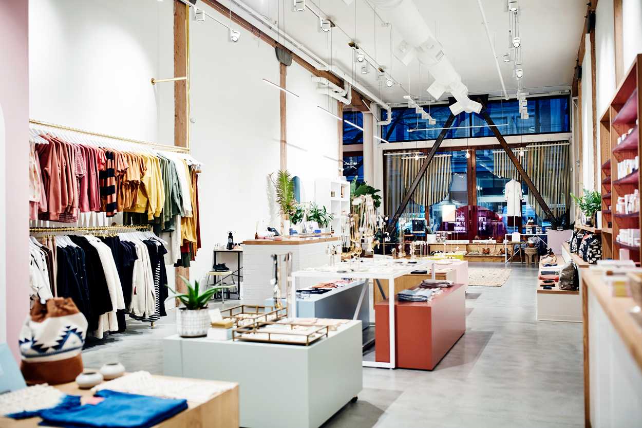 Vertical LED Cylinder T388L-WH Clothing Store