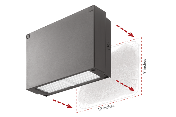 Rendering of how the WPX LEDs are wall-mounted.