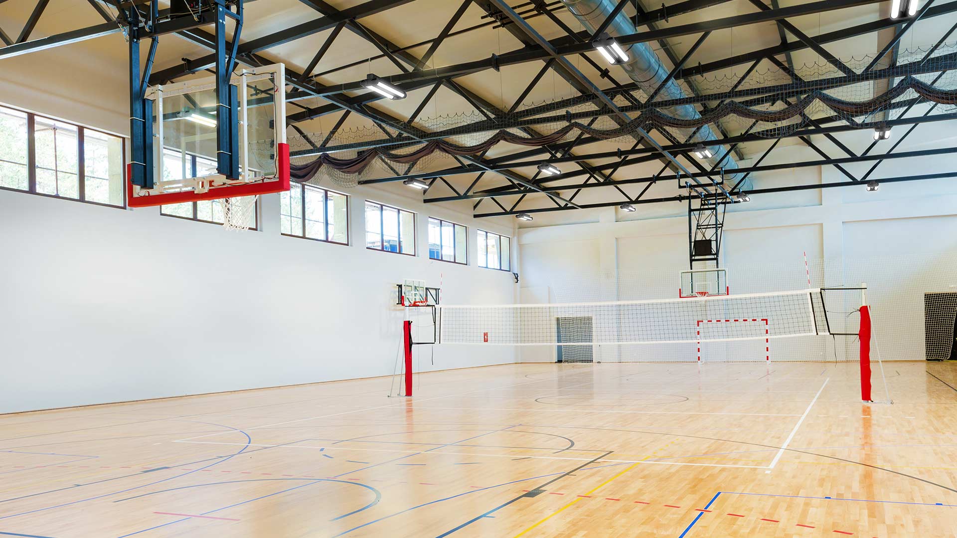 Beyond Linear LED High Bays from Lithonia lights sports court 