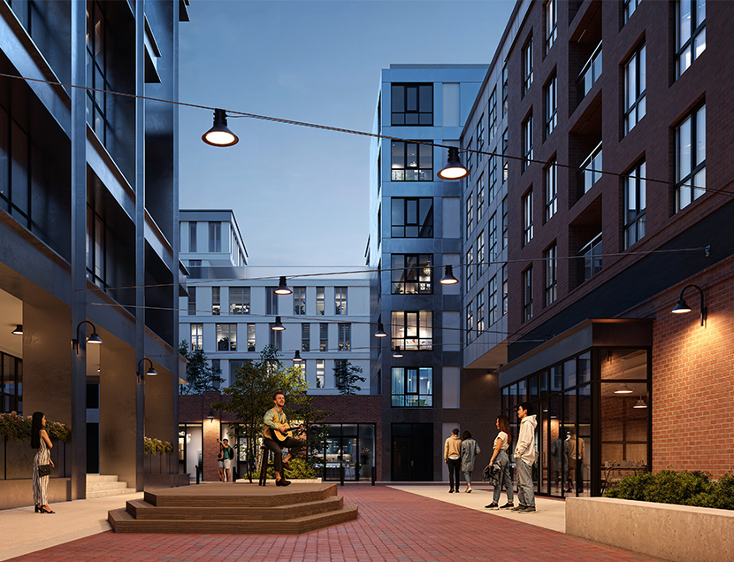 Ellington luminaires illuminate busy city street