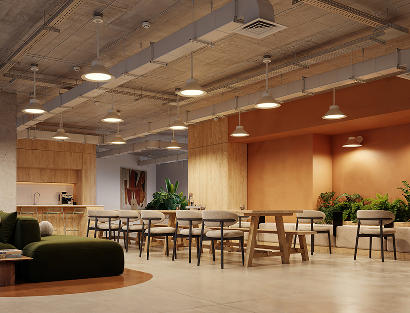 Ellington ceiling lights illuminates office space