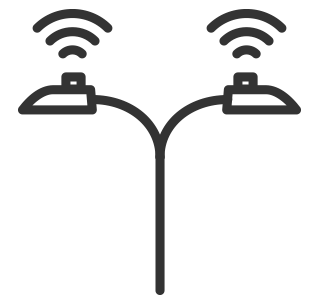 Twin Luminaires Signal_333333